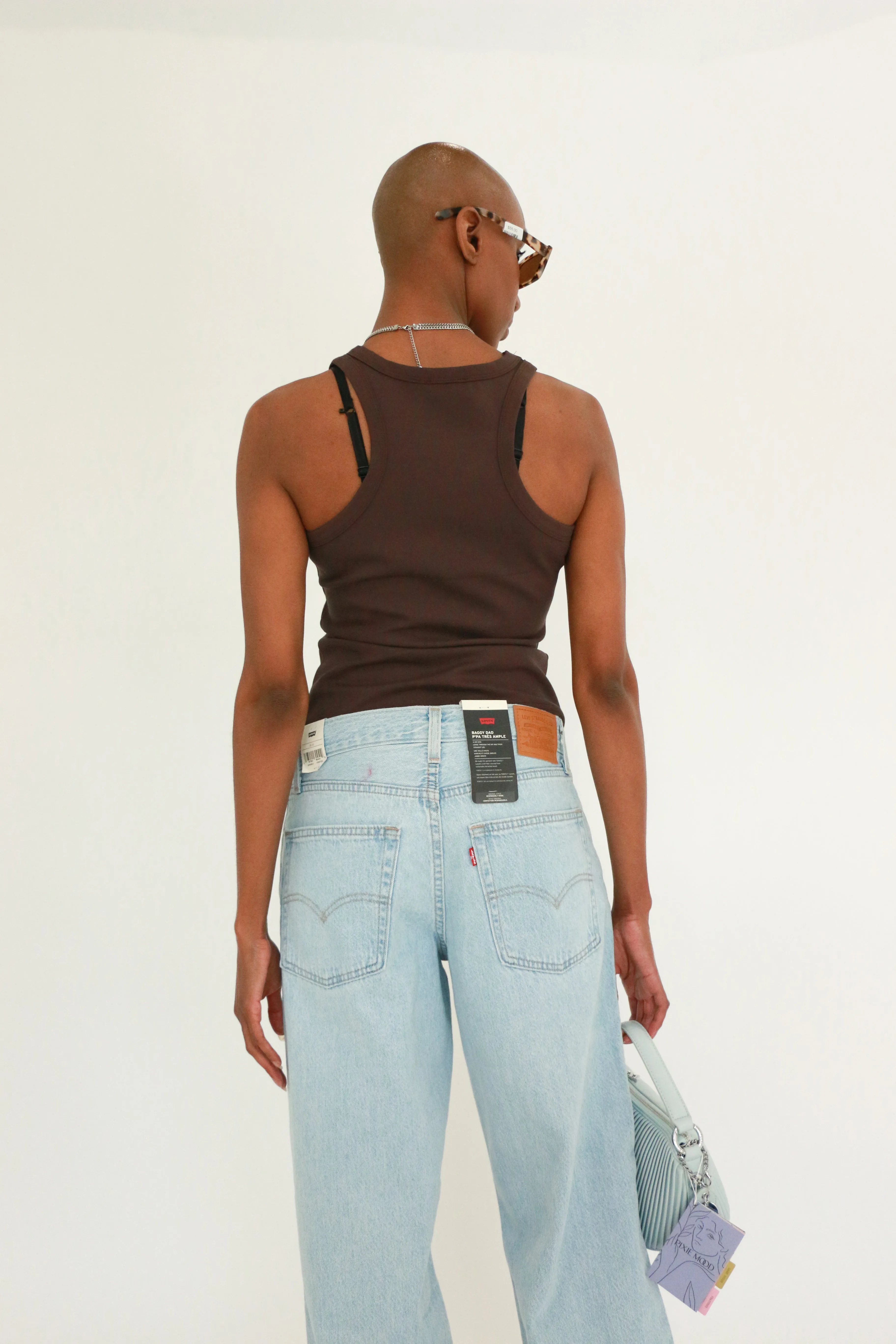 Adina Racer Tank | Dark Brown