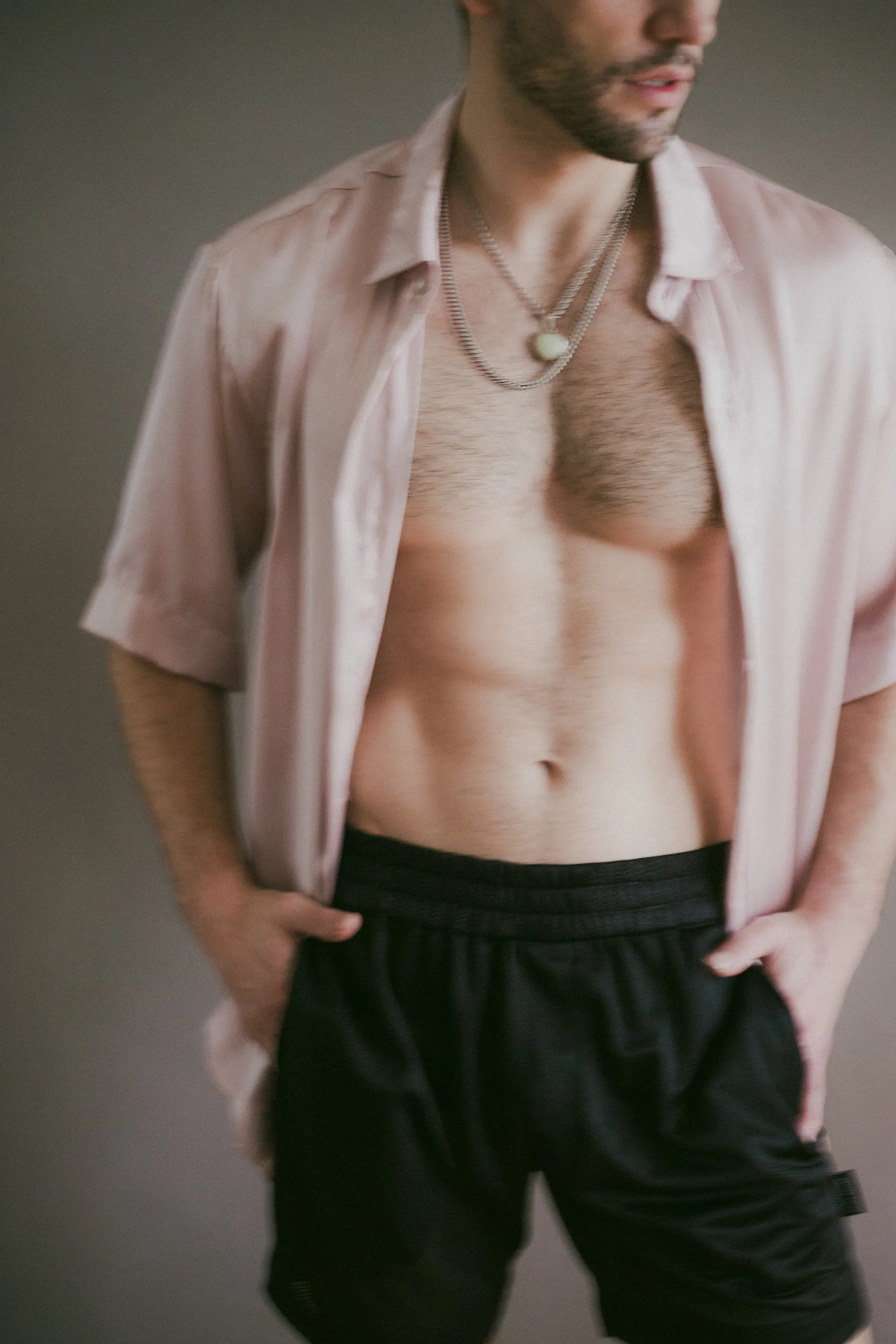 Camisa Harris (rosa satin)