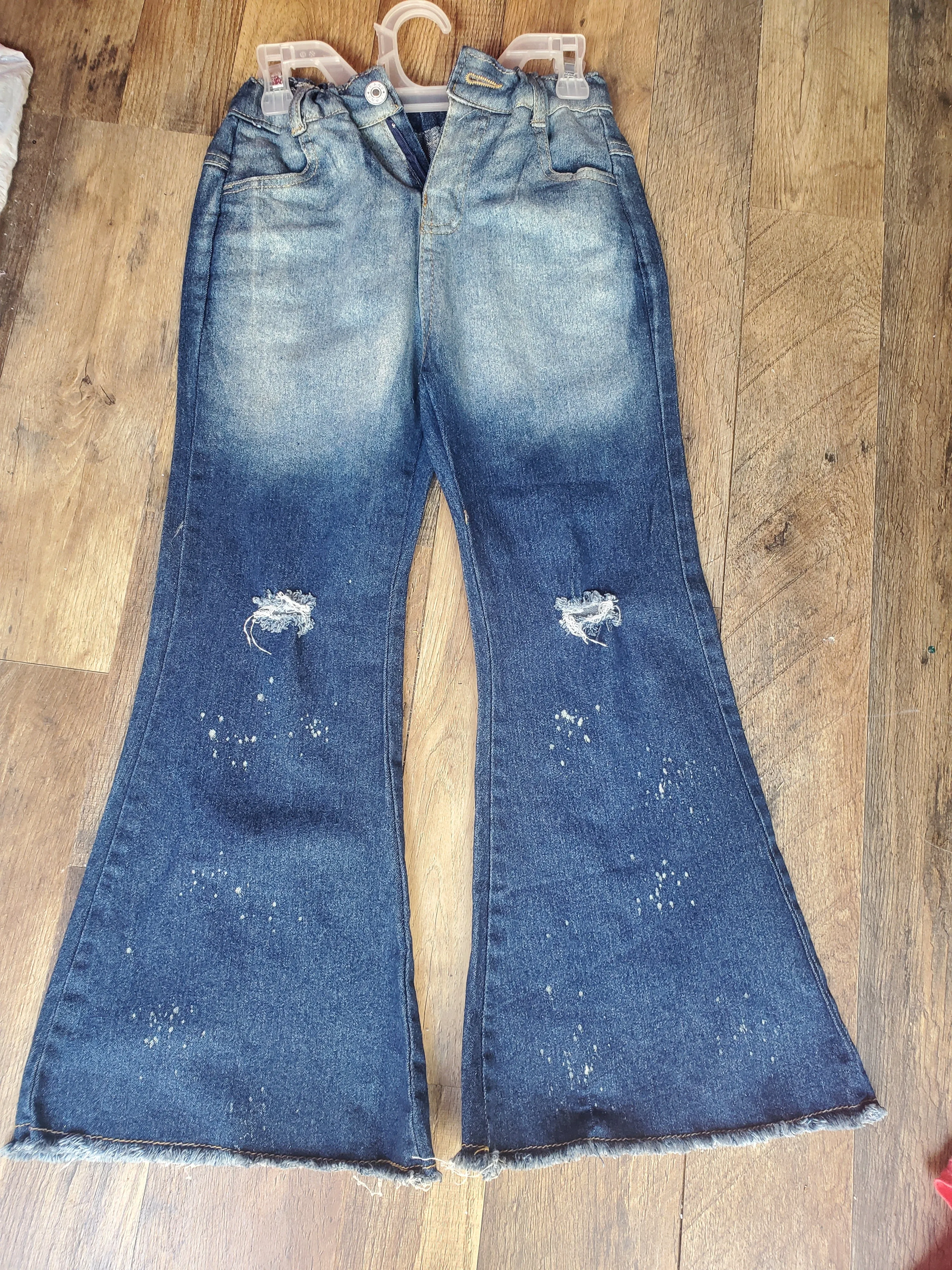 Distressed jeans