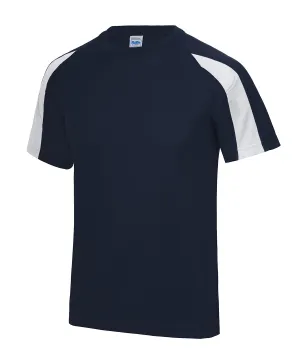 French Navy/Arctic White - Kids contrast cool T