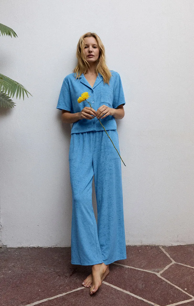 Lets Cruise Terry Pant in Salty Blue