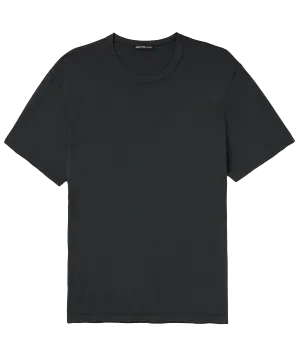 Luxe Lotus Jersey Crew Neck T-Shirt in Carbon