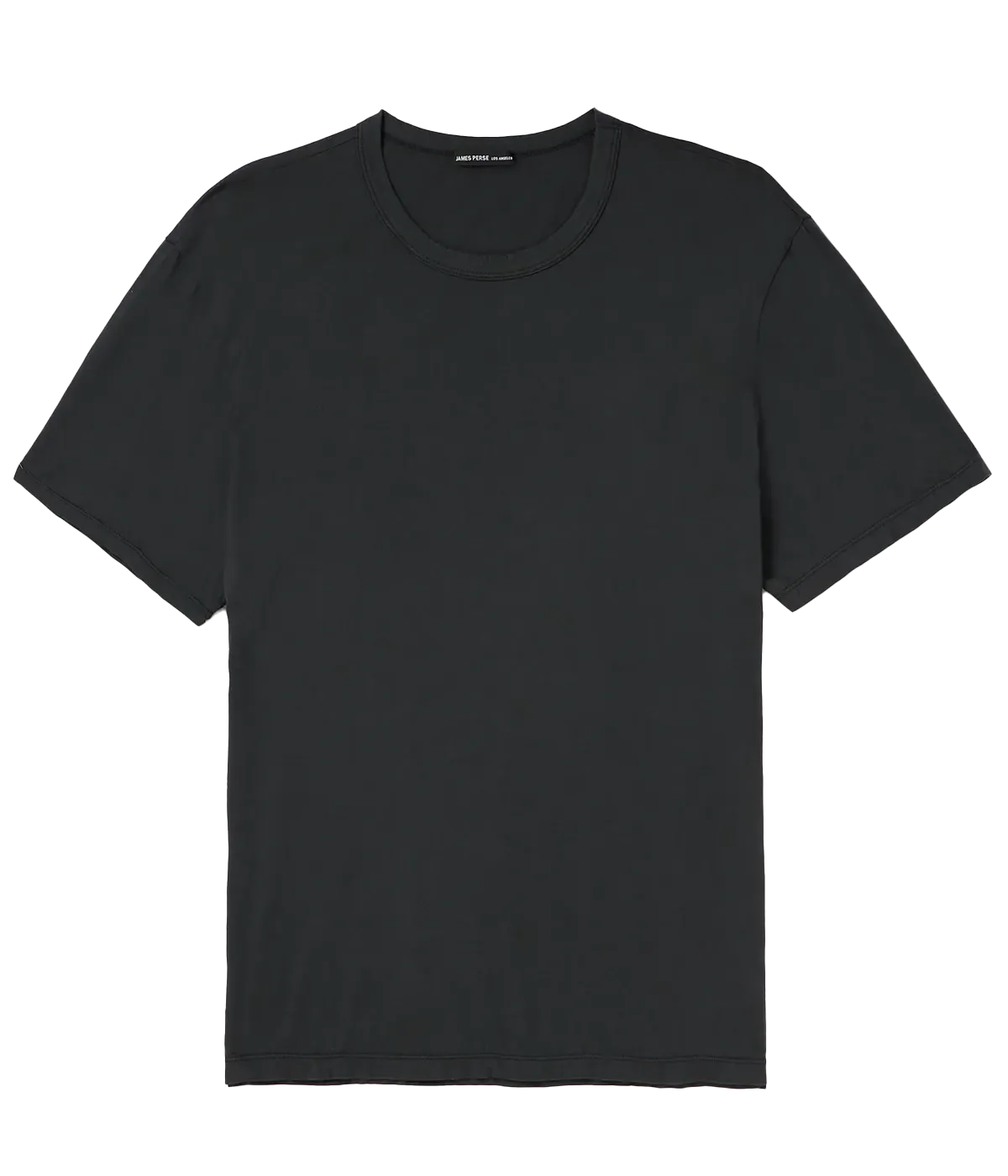 Luxe Lotus Jersey Crew Neck T-Shirt in Carbon