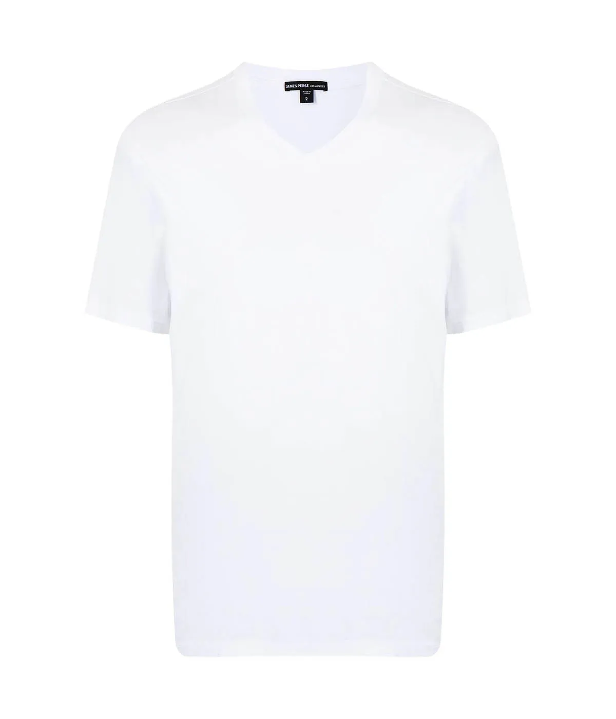 Luxe Lotus Jersey V Neck T-Shirt in White