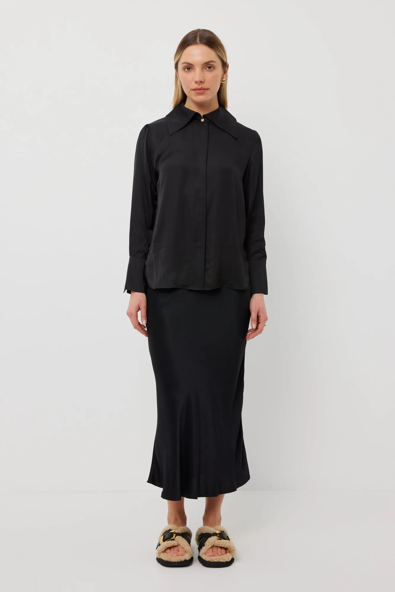 Miller Top | Black Satin