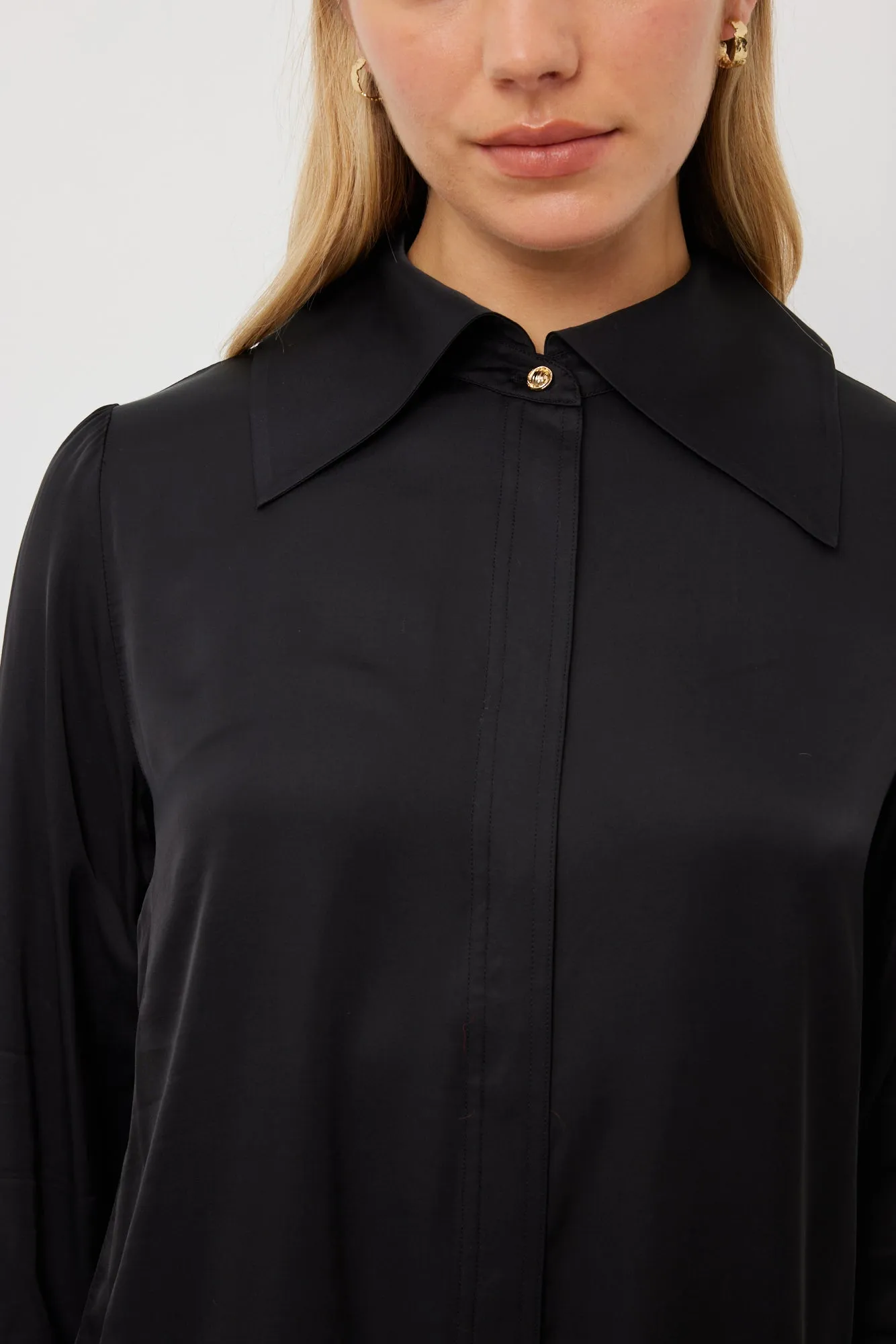 Miller Top | Black Satin