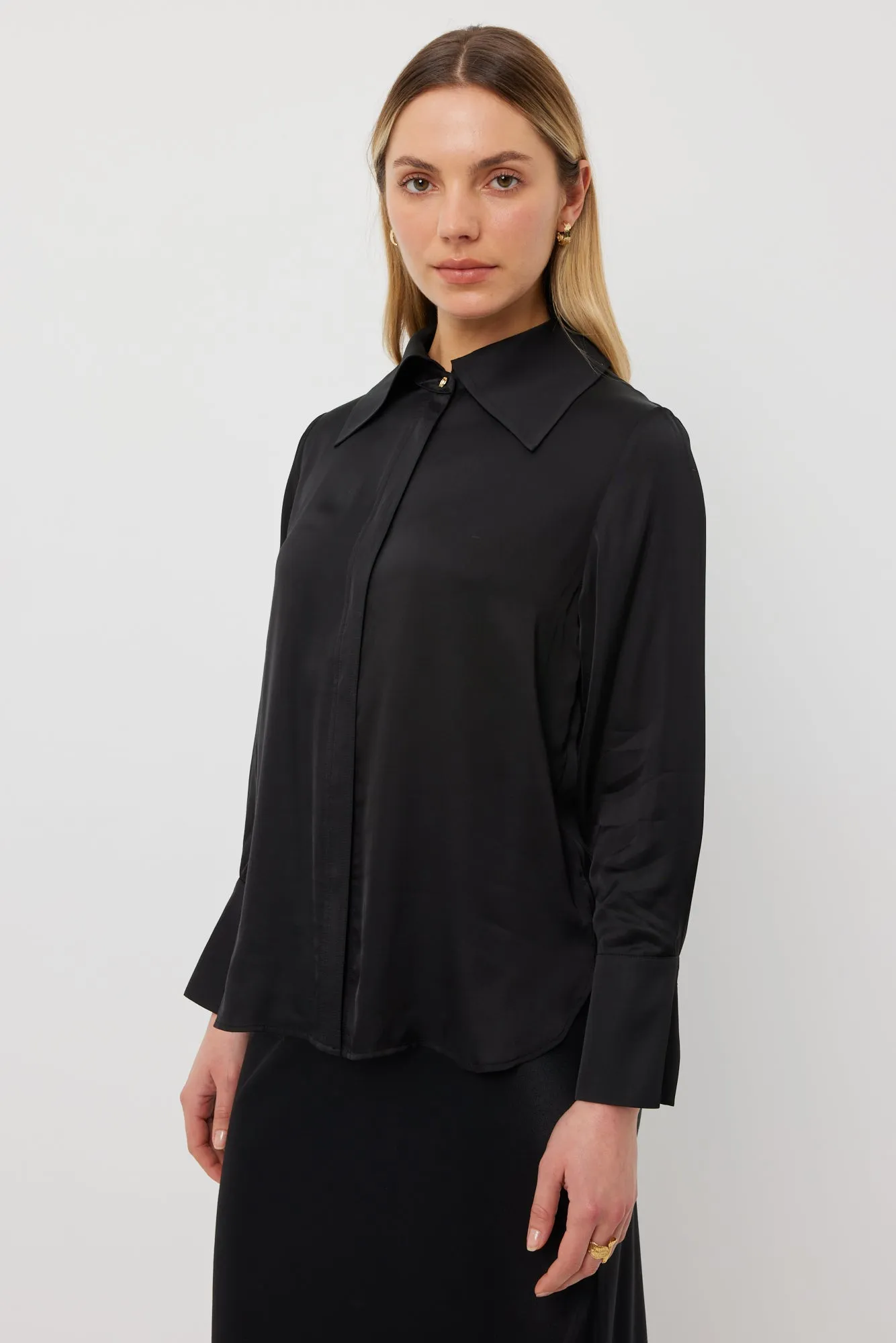 Miller Top | Black Satin