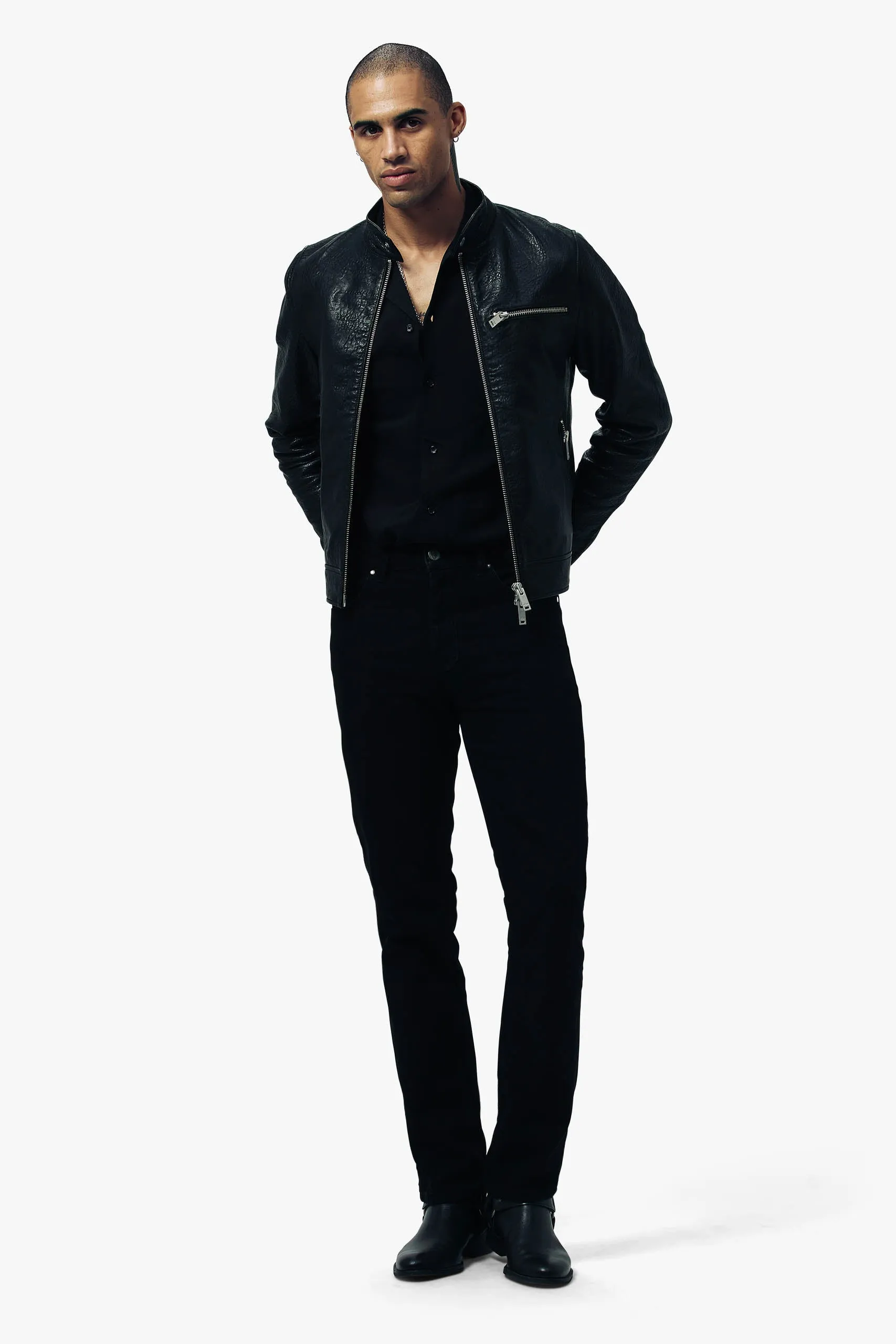 O73H RACER Leather Jacket