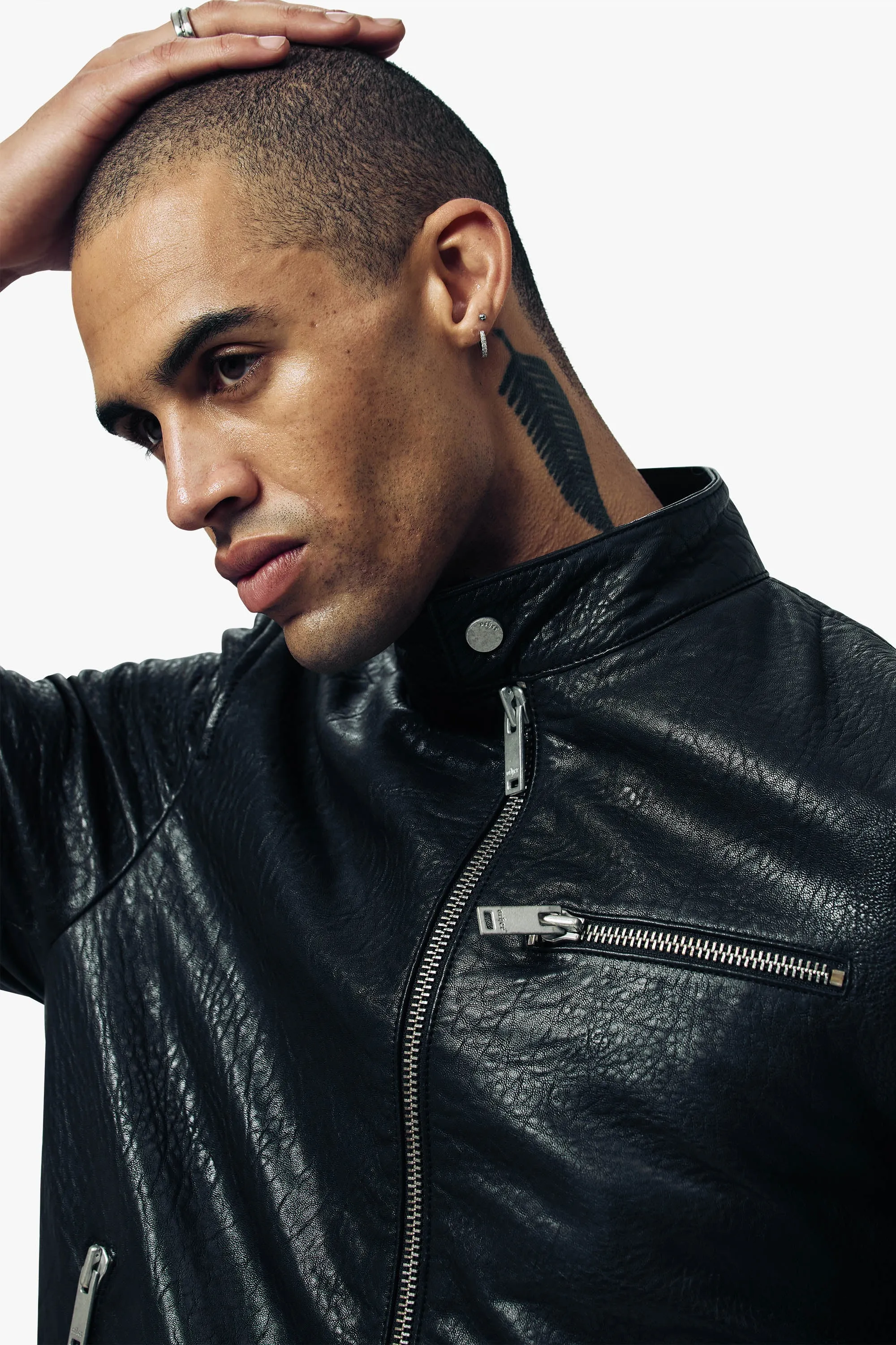 O73H RACER Leather Jacket