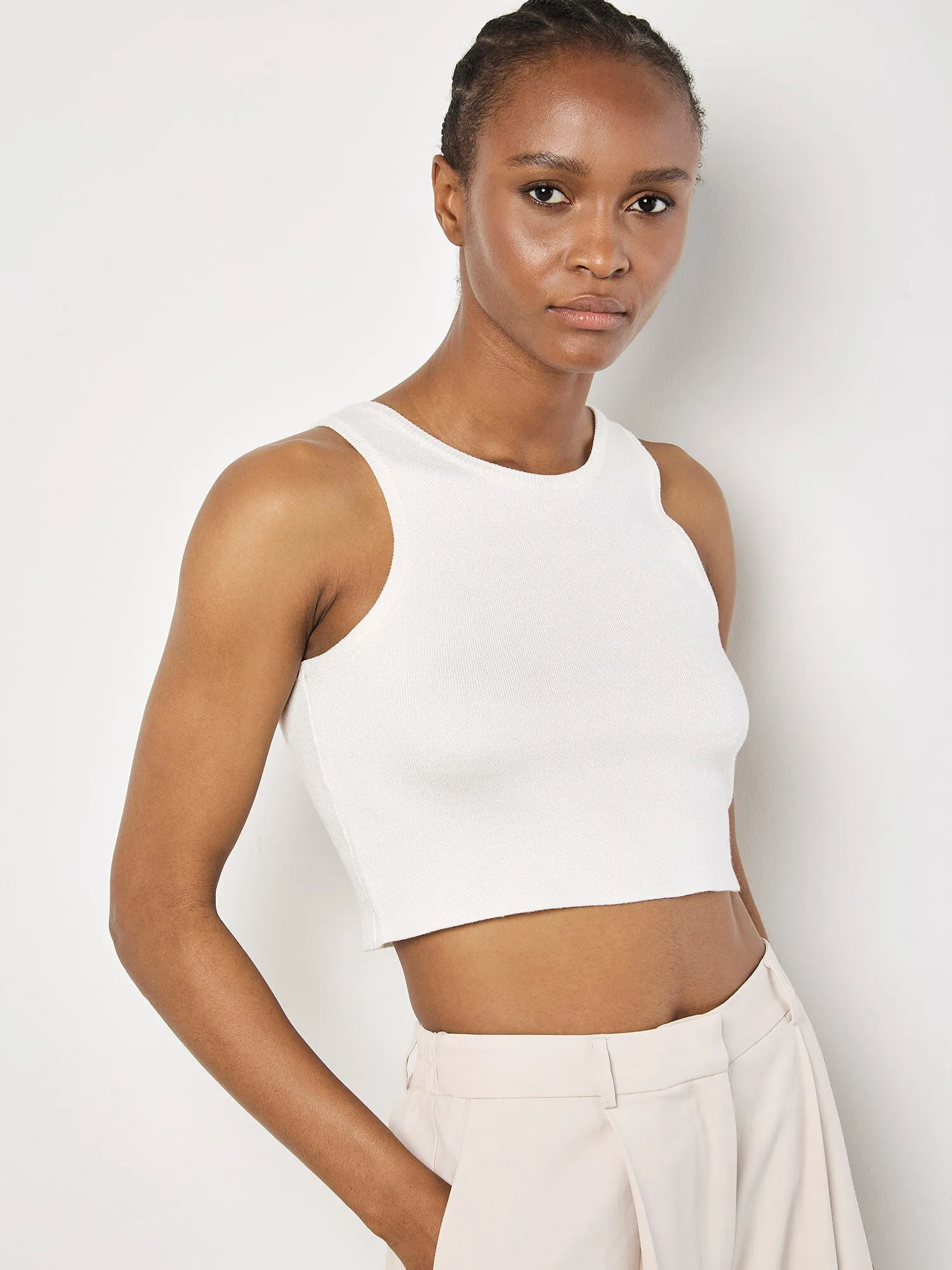 Racer Knitted Crop Top