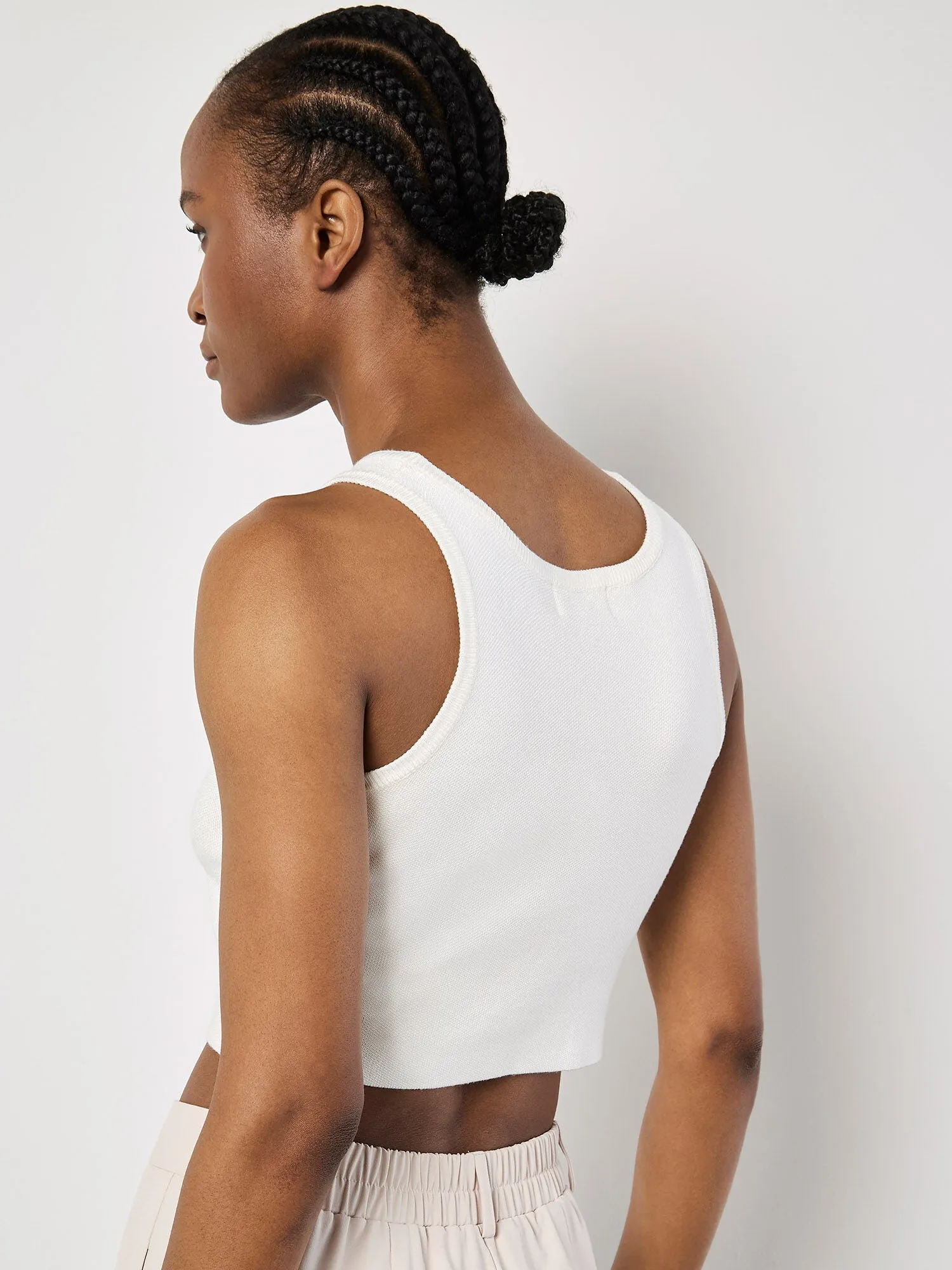 Racer Knitted Crop Top