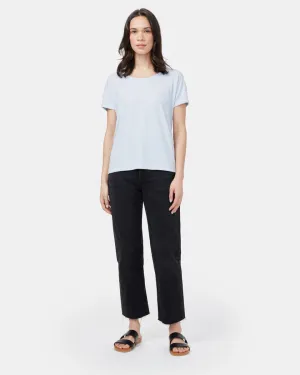 Ribbed Scoop Neck T-Shirt