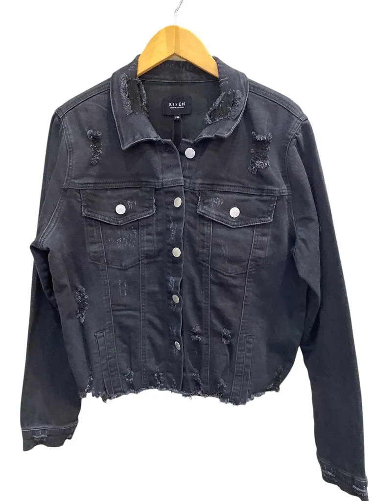 Risen NWT Distressed Denim Jacket - Size XL