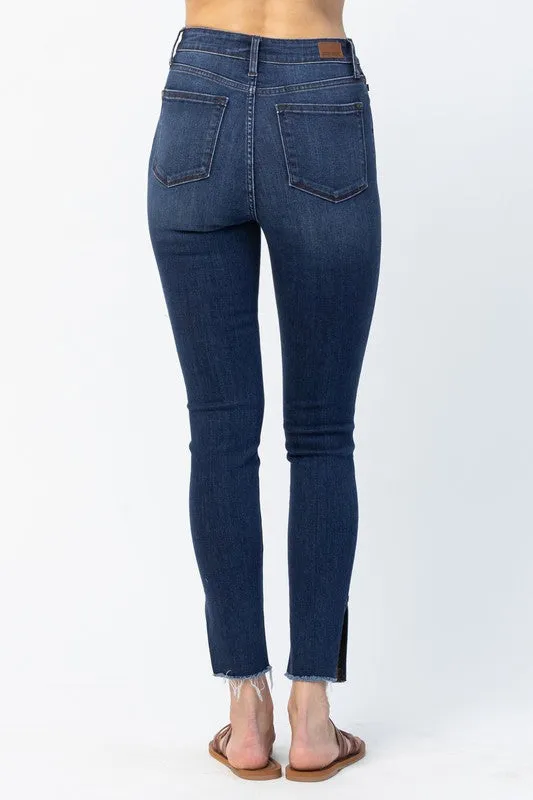Side slit non distressed Jeans
