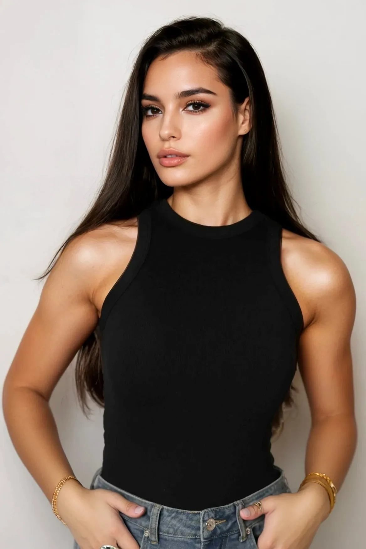 Staple Bodysuit in Black