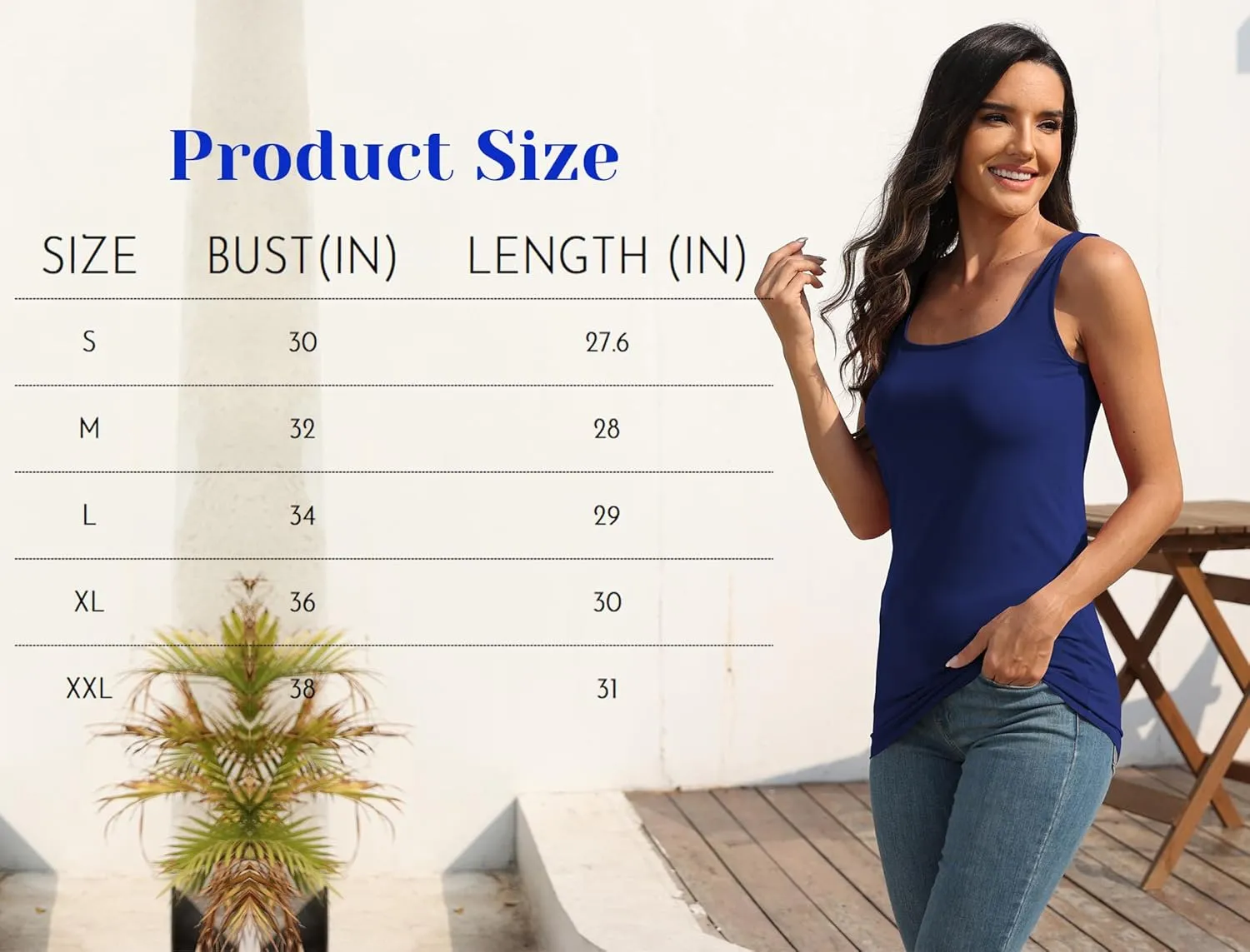 TAIPOVE Square Neck Long Tank Tops for Women Basic Sleeveless Layering Tunic Shirt Ladies Cotton Camis Undershirts 3-Pack