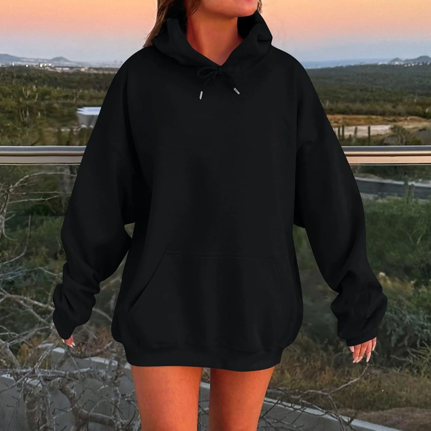 Womens Oversized Hoodies Winter Fleece Sweatshirts Pullover 2024 Fashion Tops Trendy Outfits