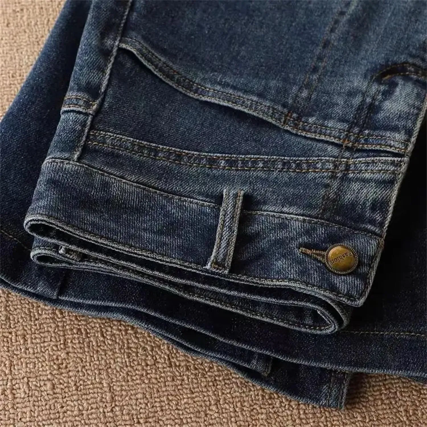 Women's Summer Hip-Covering Midi Denim Skirt High Waist A Line Streetwear Casual Jean Short Skirt