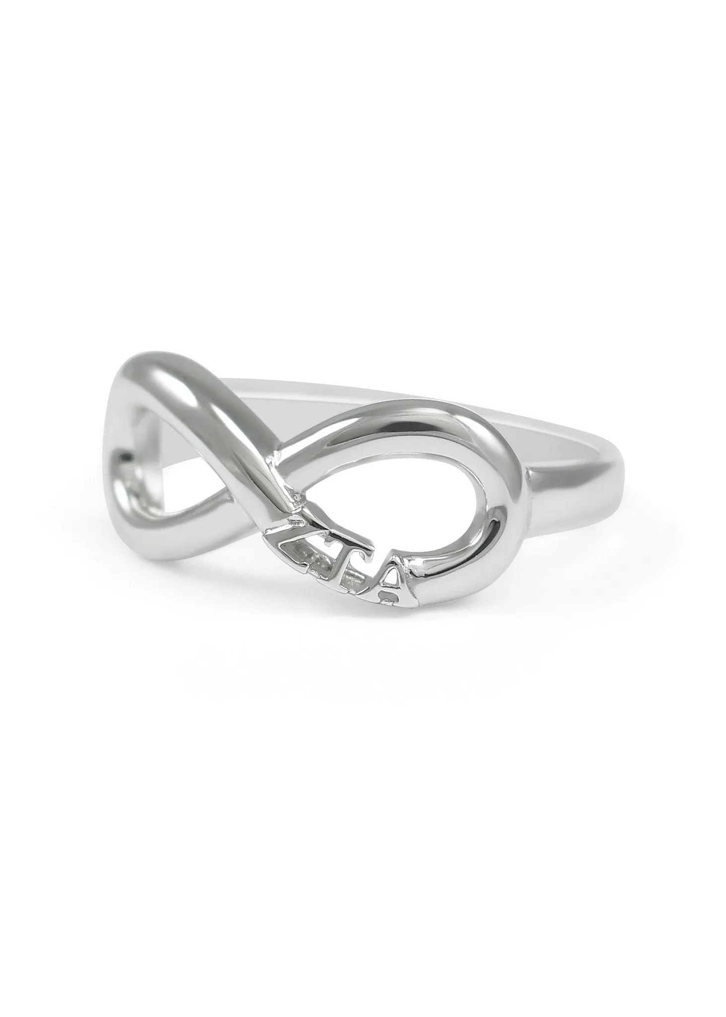 Zeta Tau Alpha Sterling Silver Infinity Ring